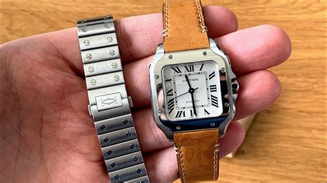 cartier santos glieder wechseln|cartier santos 100 strap adjustment.